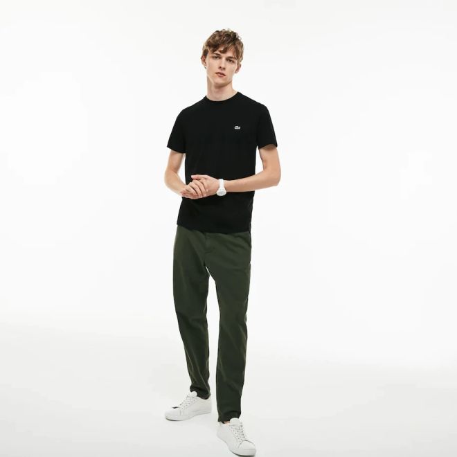 Afbeelding van Lacoste T-shirt met Ronde Hals Black