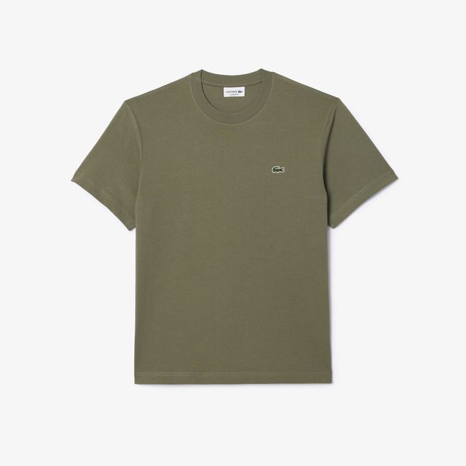Afbeelding van Lacoste T-shirt Katoen met Ronde Hals 316 Khaki Green