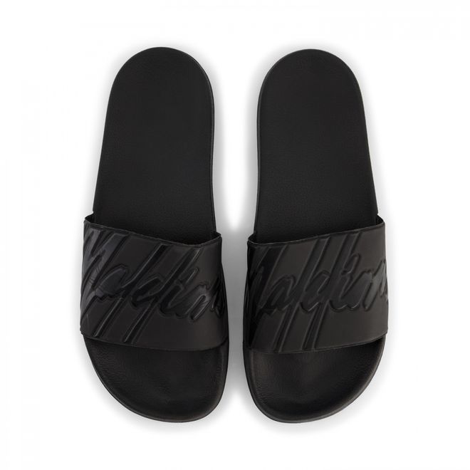 Afbeelding van Malelions Men Signature Slides Black Antra