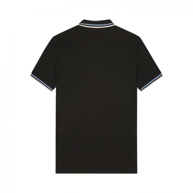 Afbeelding van Malelions Men Signature Polo Set Black Vista Blue