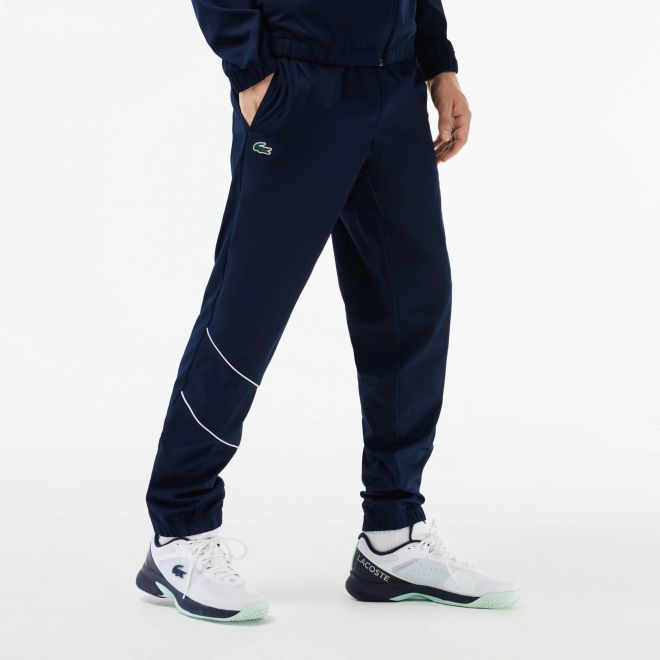 Afbeelding van Lacoste Trainingspak Stretchstof Colorblock Navy Blue White