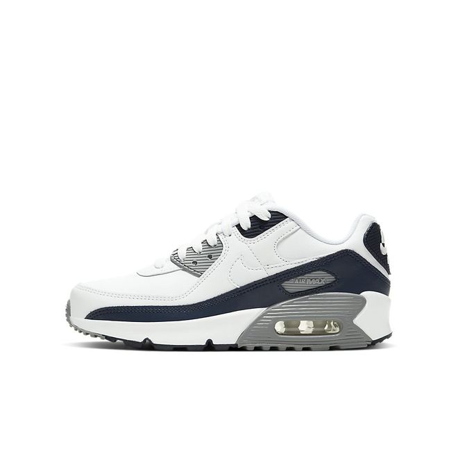 Afbeelding van Nike Air Max 90 Kids Leather White Grey