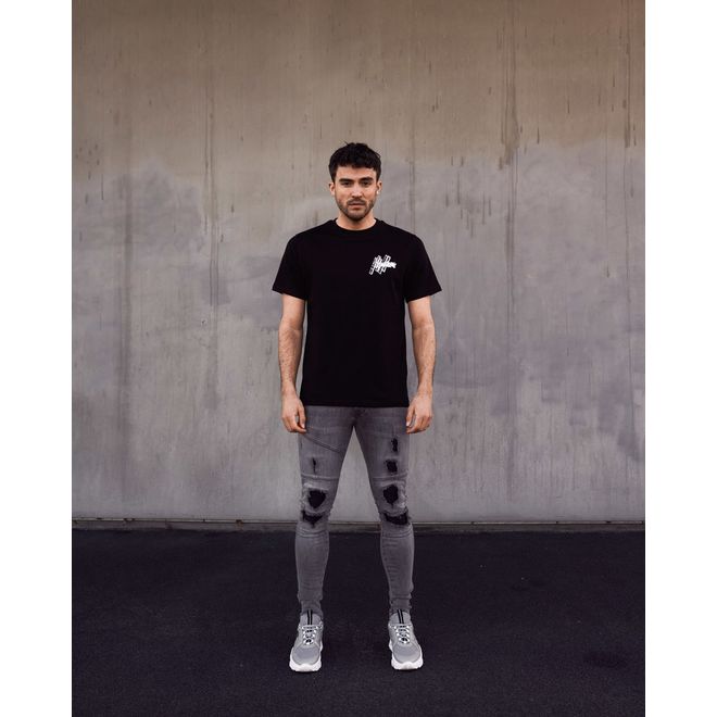 Afbeelding van Malelions Men 3D Graphic T-Shirt Black White