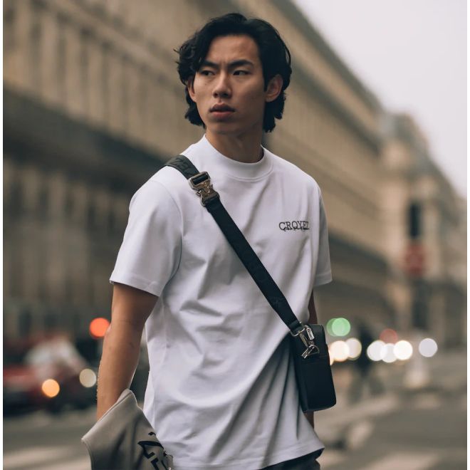 Afbeelding van Croyez Frères T-Shirt White Vintage Grey