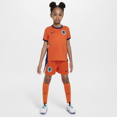 Foto van Nike Nederland 24/25 Stadium Thuis Driedelig Tenue Kleuters Safety Orange