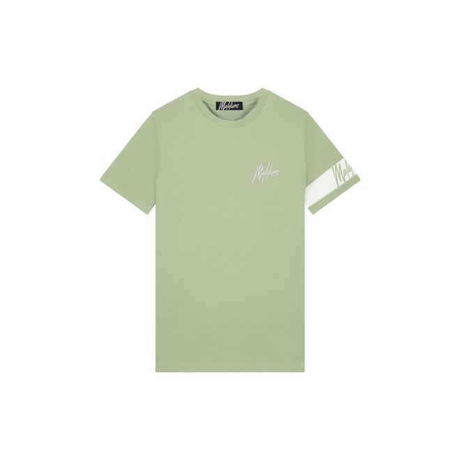 Afbeelding van Malelions Men Captain T-Shirt Green White