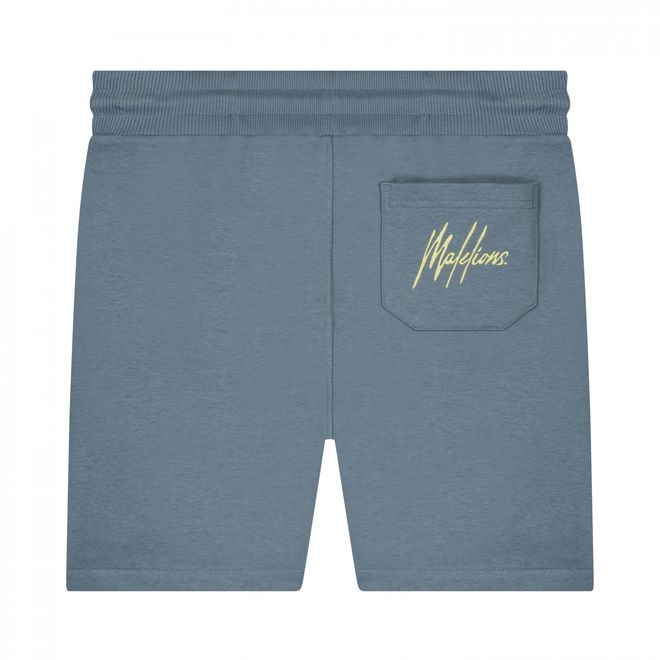 Afbeelding van Malelions Men Captain T-Shirt + Short Set Vintage Blue