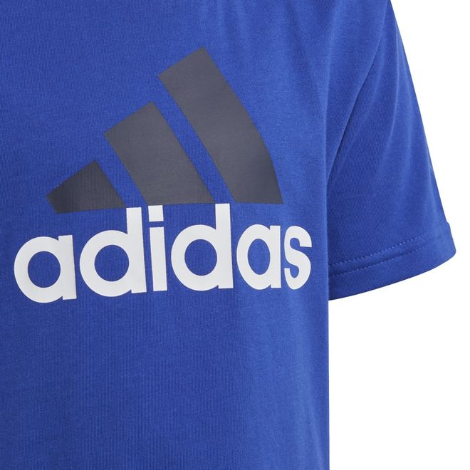 Afbeelding van Adidas Essentials Logo T-shirt en Short Set Little Kids Blue Grey