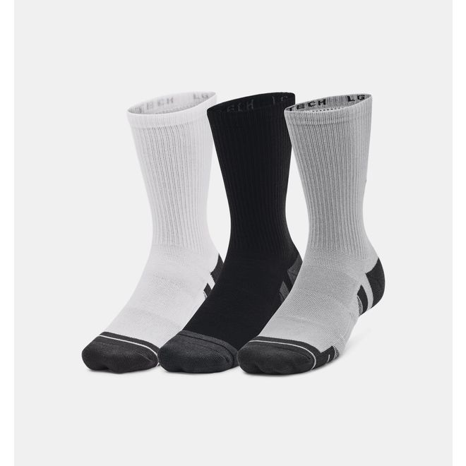 Afbeelding van Unisex UA Performance Tech Crew sokken 3 paar Mod Gray / White