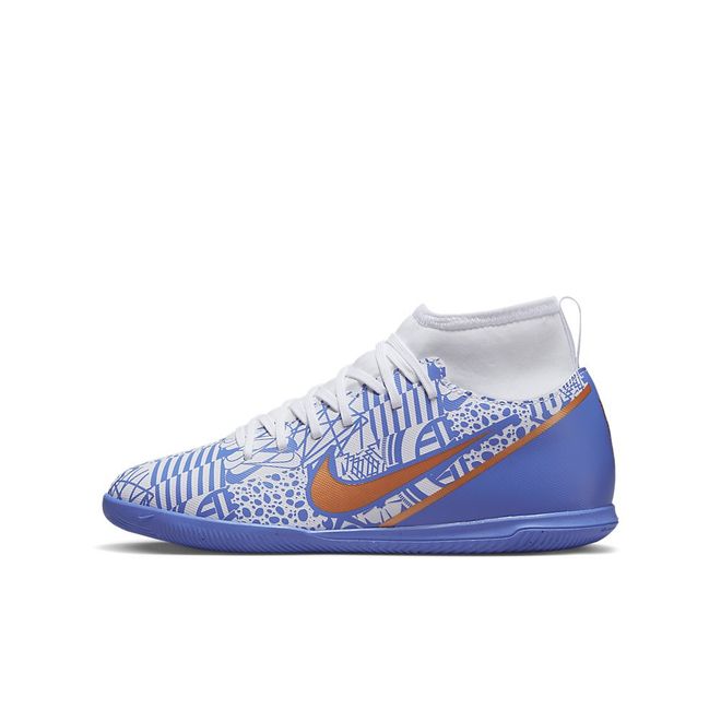 Afbeelding van Nike Mercurial Superfly 9 Club CR7 IC Kids White Metallic Copper