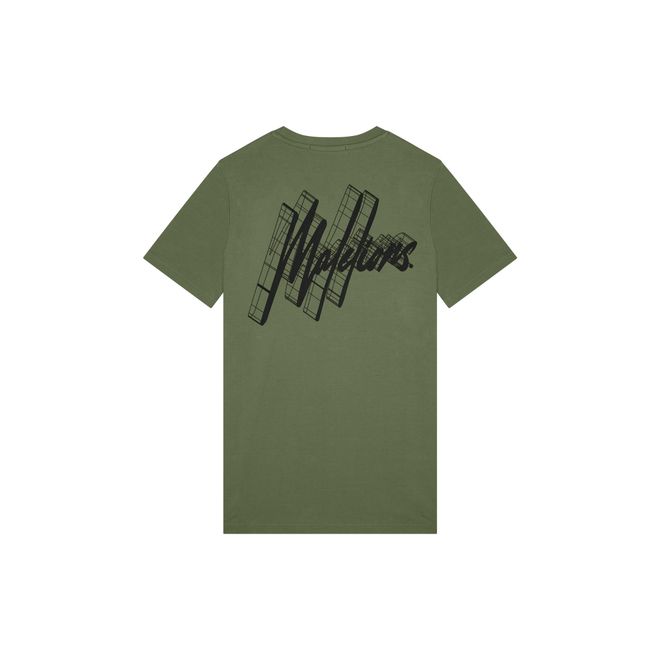 Afbeelding van Malelions Men 3D Graphic T-Shirt Light Army