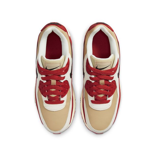 Afbeelding van Nike Air Max 90 Kids Leather Sesame Red Clay