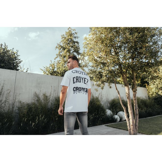 Afbeelding van Croyez Stacked Logo T-Shirt White Black