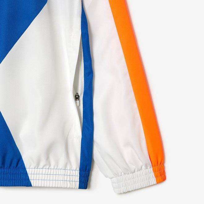 Afbeelding van Lacoste Trainingspak Blauw Oranje Wit