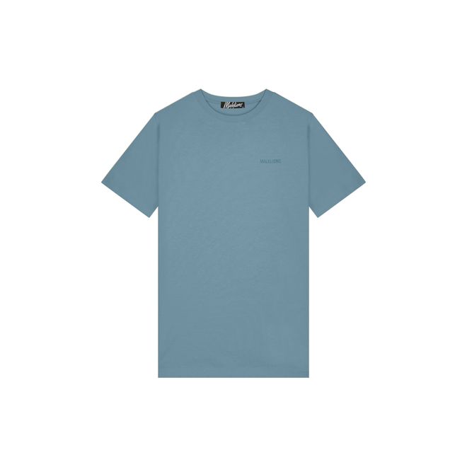 Afbeelding van Malelions Men Logo T-Shirt Smoke Blue