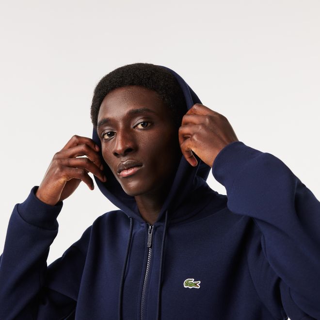 Afbeelding van Lacoste Fleece Sweatshirt met Kangoeroezak Navy