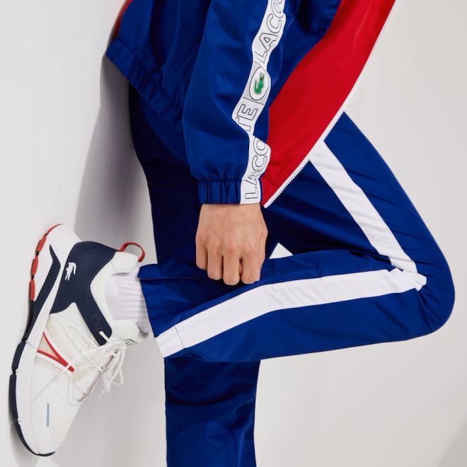 Afbeelding van Lacoste Sport Trainingspak Block Blue Red White