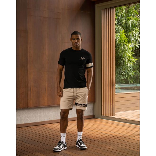 Afbeelding van Malelions Men Captain Short 2.0 Beige Black