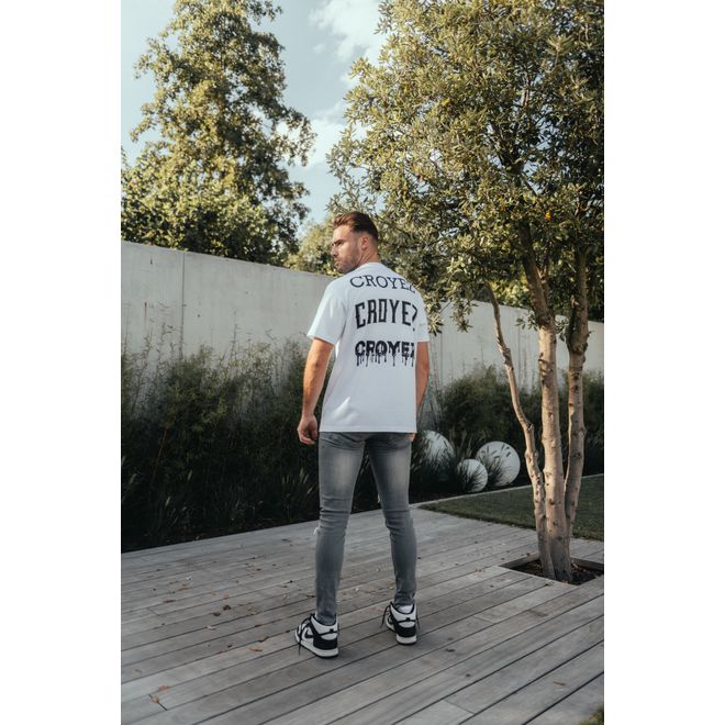 Afbeelding van Croyez Stacked Logo T-Shirt White Black