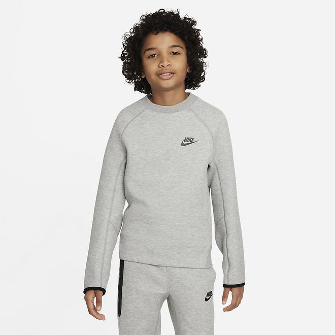 Afbeelding van Nike Sportswear Tech Fleece Sweatshirt Kids Dark Grey Heather