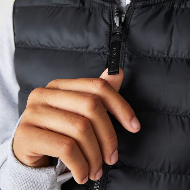 Afbeelding van Lacoste bodywarmer heren gewatteerd waterafstotend Zwart