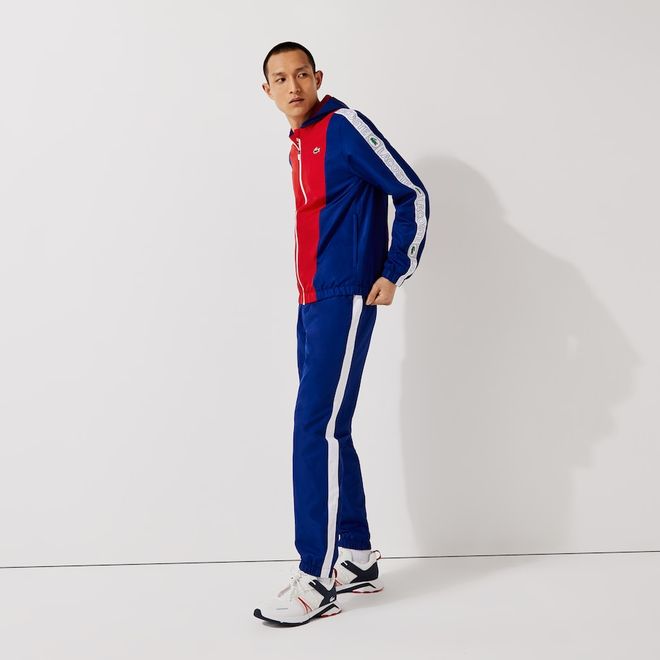 Afbeelding van Lacoste Sport Trainingspak Block Blue Red White