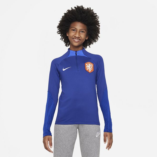 Afbeelding van Nederland Strike Nike Knit Voetbaltrainingstop Kids Deep Royal Blue