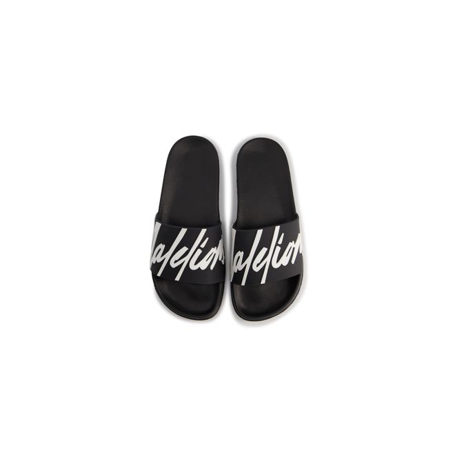 Afbeelding van Malelions Men Signature Slides Black White