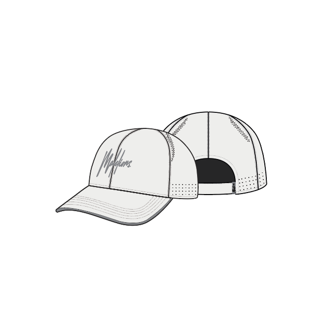 Afbeelding van Malelions Sport Perforated Cap Light Grey