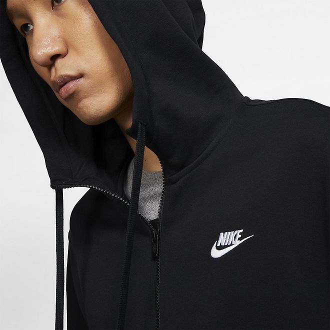 Afbeelding van Nike Sportswear Club Hoodie met rits Black Black