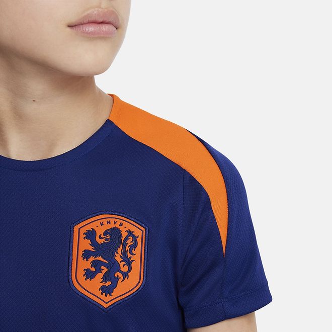 Afbeelding van Nike Nederland 24/25 Strike Dri-FIT Knit Voetbaltop Kids Deep Royal Blue