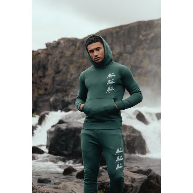 Afbeelding van Malelions Men Trinal Hoodie Dark Green