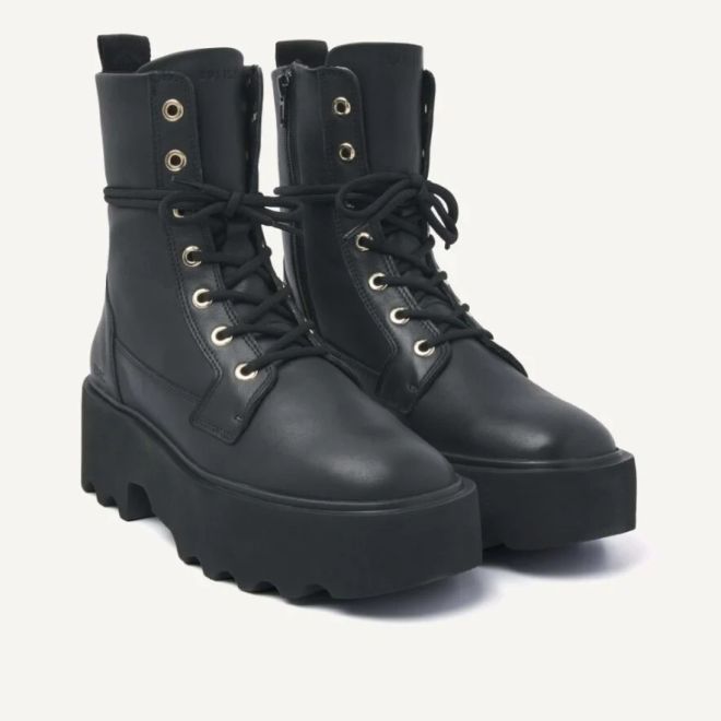Afbeelding van Nubikk Fara Night Ladies Ankle Boot Black Leather