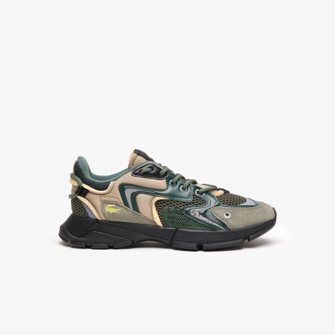 Afbeelding van Lacoste L003 Neo Sneakers van Textiel voor Heren Khaki Dark Green