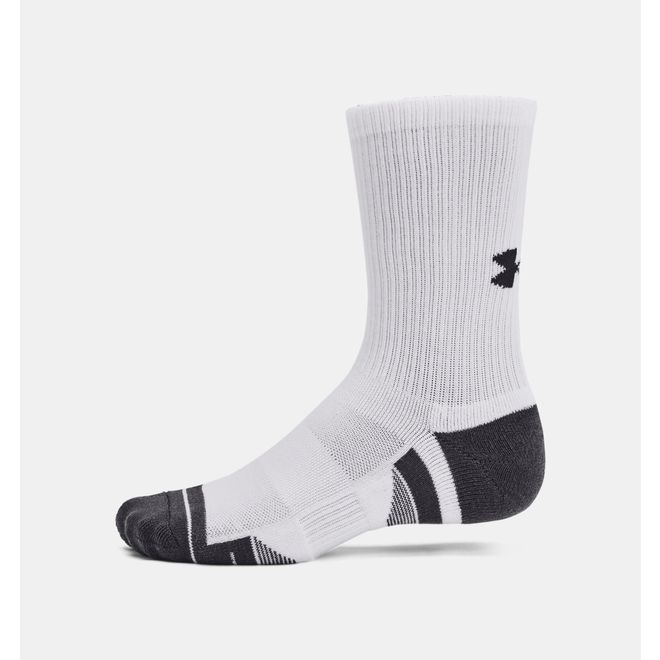 Afbeelding van Unisex UA Performance Tech Crew sokken 3 paar White