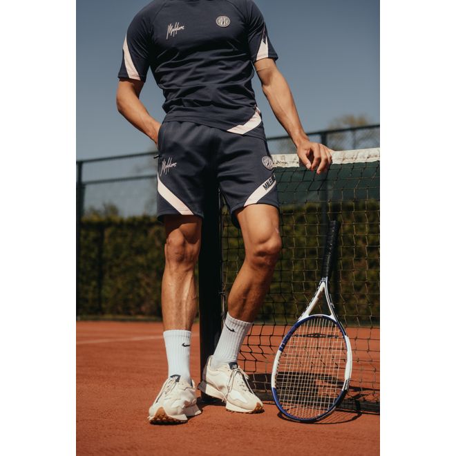 Afbeelding van Malelions Sport Pre-Match T-Shirt + Short Set Pink Navy