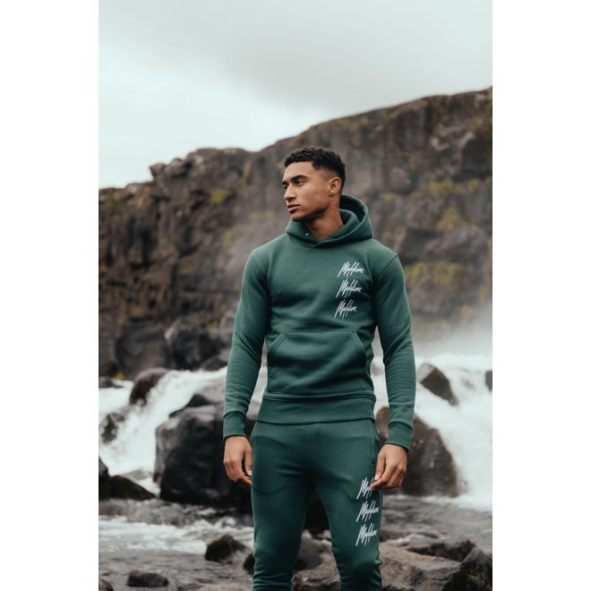 Afbeelding van Malelions Men Trinal Hoodie Dark Green