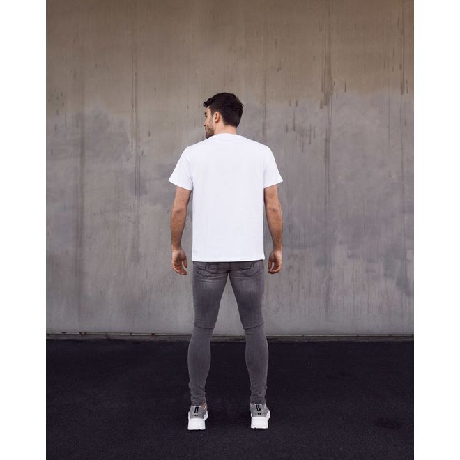 Afbeelding van Malelions Men Dripped T-Shirt White Black