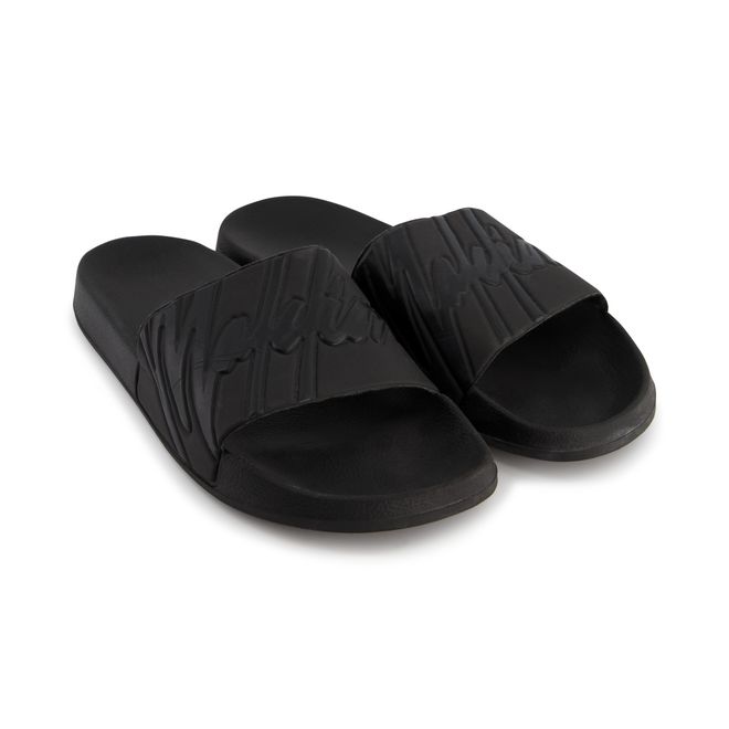 Afbeelding van Malelions Men Signature Slides Black Antra