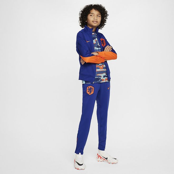 Afbeelding van Nike Nederland 24/25 Strike Dri-FIT Knit Voetbalbroek Kids Deep Royal Blue