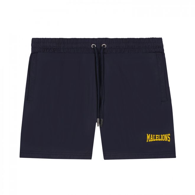 Afbeelding van Malelions Men Boxer T-Shirt + Short Set Navy Yellow