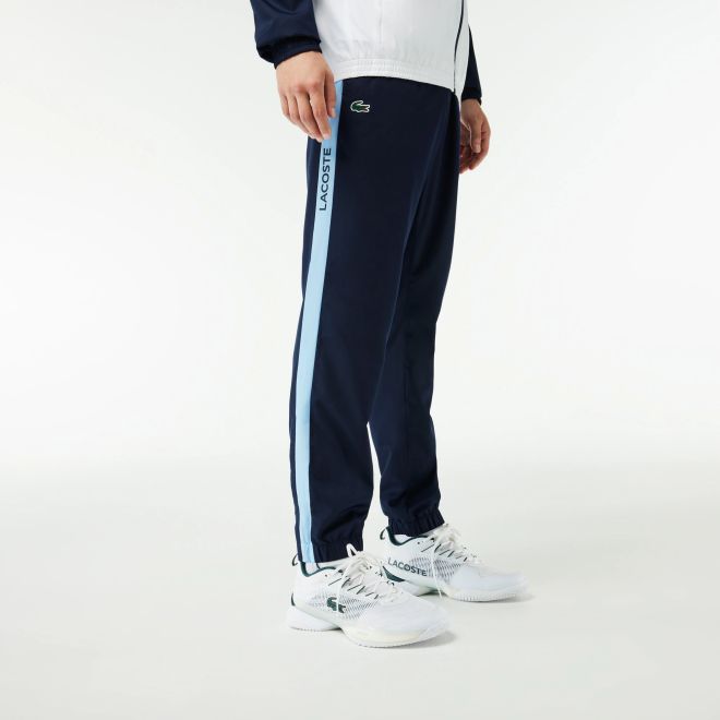 Afbeelding van Lacoste Trainingspak Navy White Blauw