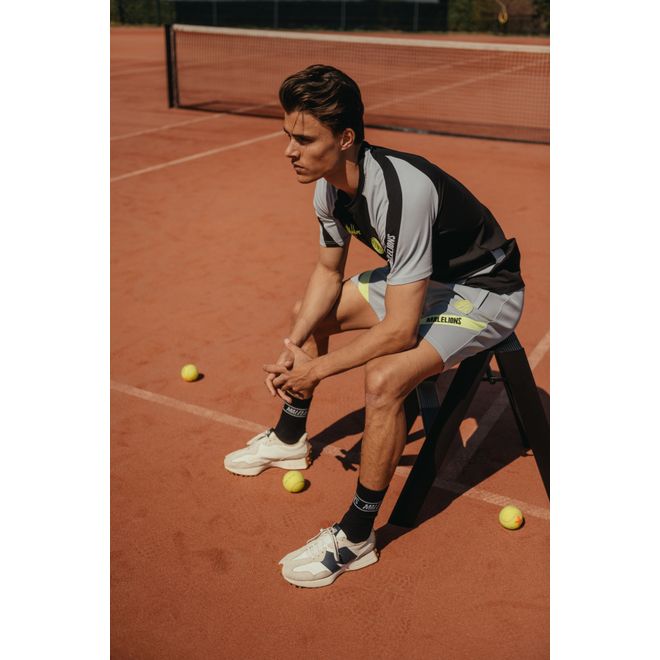 Afbeelding van Malelions Sport Pre-Match T-Shirt + Short Set Black Grey
