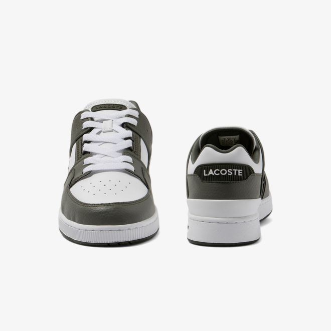 Afbeelding van Lacoste Court Cage Eyelet Leather Sneakers White Khaki