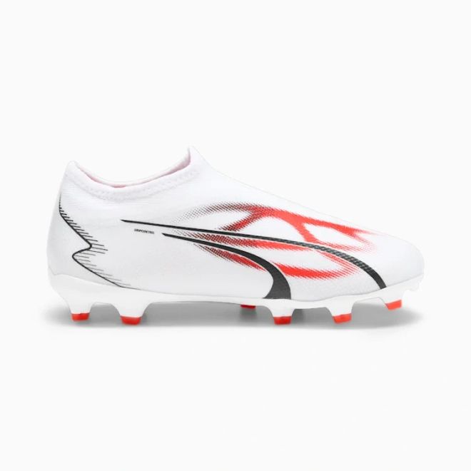 Afbeelding van Puma Ultra Match LL FG Voetbalschoenen Kids White Black Fire Orchid