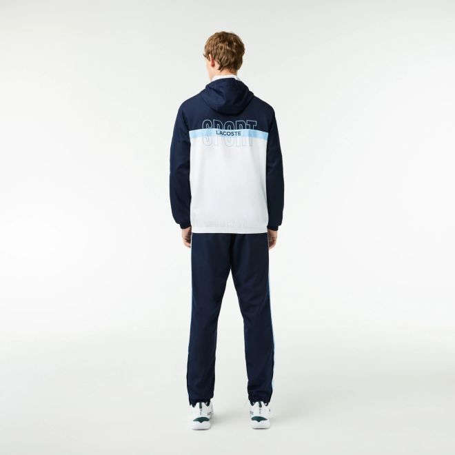 Afbeelding van Lacoste Trainingspak Navy White Blauw