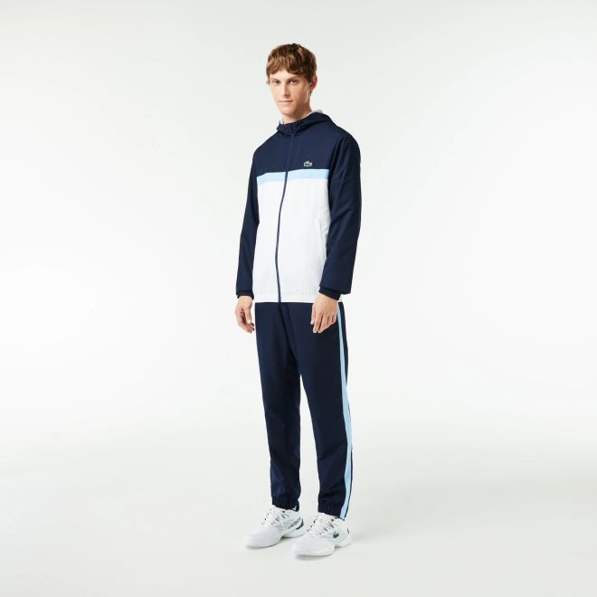 Afbeelding van Lacoste Trainingspak Navy White Blauw