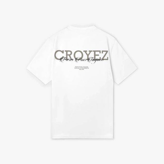 Afbeelding van Croyez Frères T-Shirt White Vintage Grey