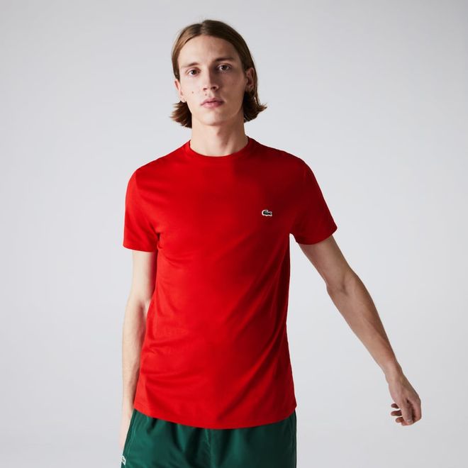 Afbeelding van Lacoste T-shirt met Ronde Hals Red