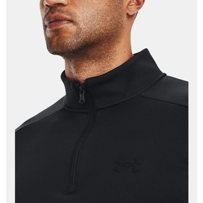 Afbeelding van Under Armour Fleece met korte rits voor heren Black